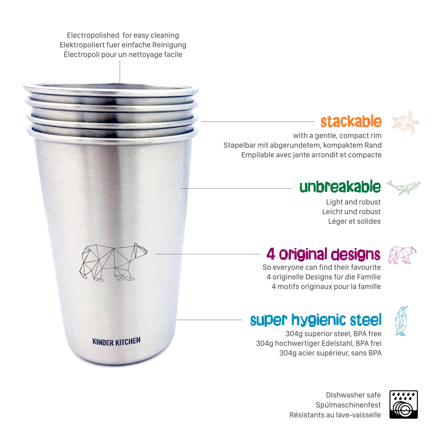 'Geometrische Meerestiere’ (450ml/x4)